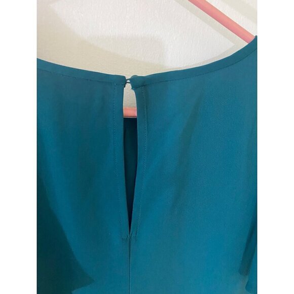 Loft Women's Green Flutter Sleeve Midi Dress - 12 - Picture 4 of 13